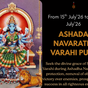 ashadha navaratri varahi puja from 15/07/2026 to 23/07/2026